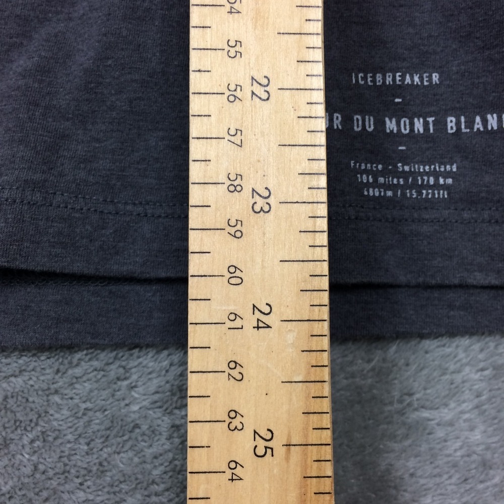 Icebreaker Shirt Womens Small Classic Short Sleeve Tee Wool Cotton Grey READ - Picture 10 of 13